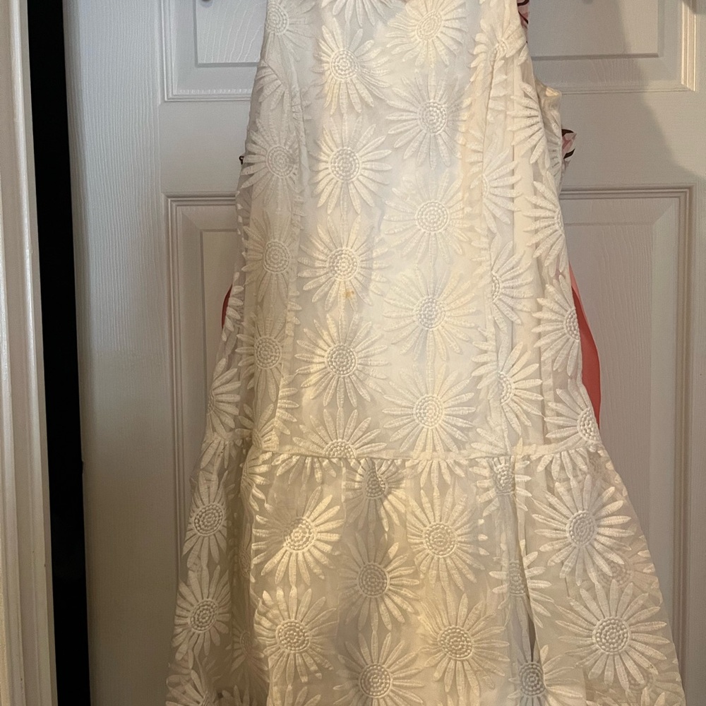 Floral Embroidered Cream Dress